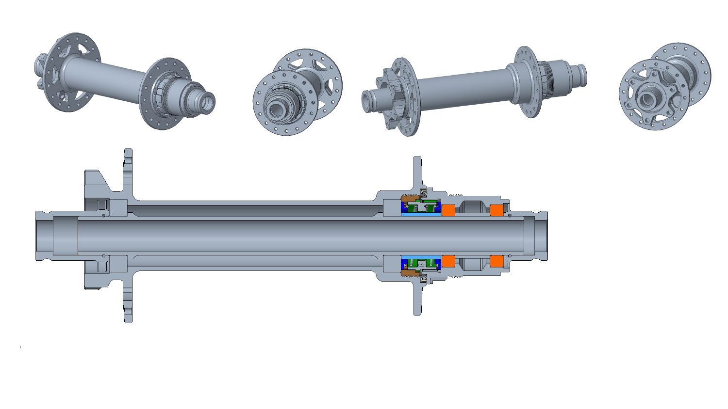 Rollingstar II Fat Bike Hubs Rear 197mm